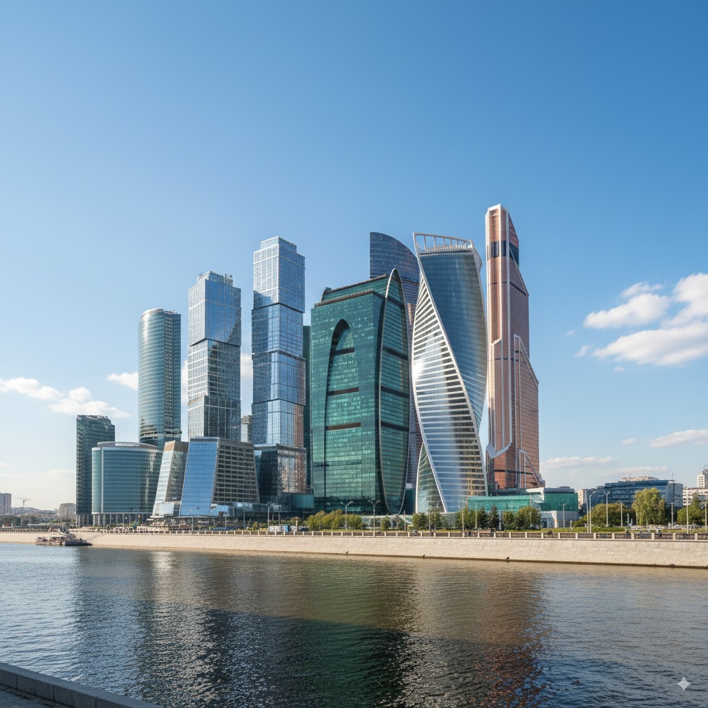 Панорама Москва-Сити в Пресненском районе